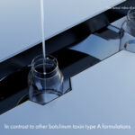 Precise liquid dispensing into glass vials on automated manufacturing line