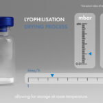Lyophilization drying process with pressure, temperature, and time parameters